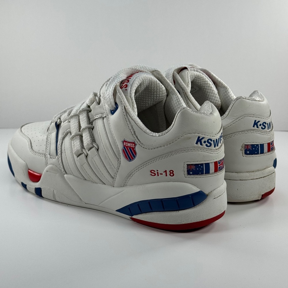 K-Swiss Si-18 International Heritage Low White Red Blue Mens 7 08381-113-M - Picture 11 of 12